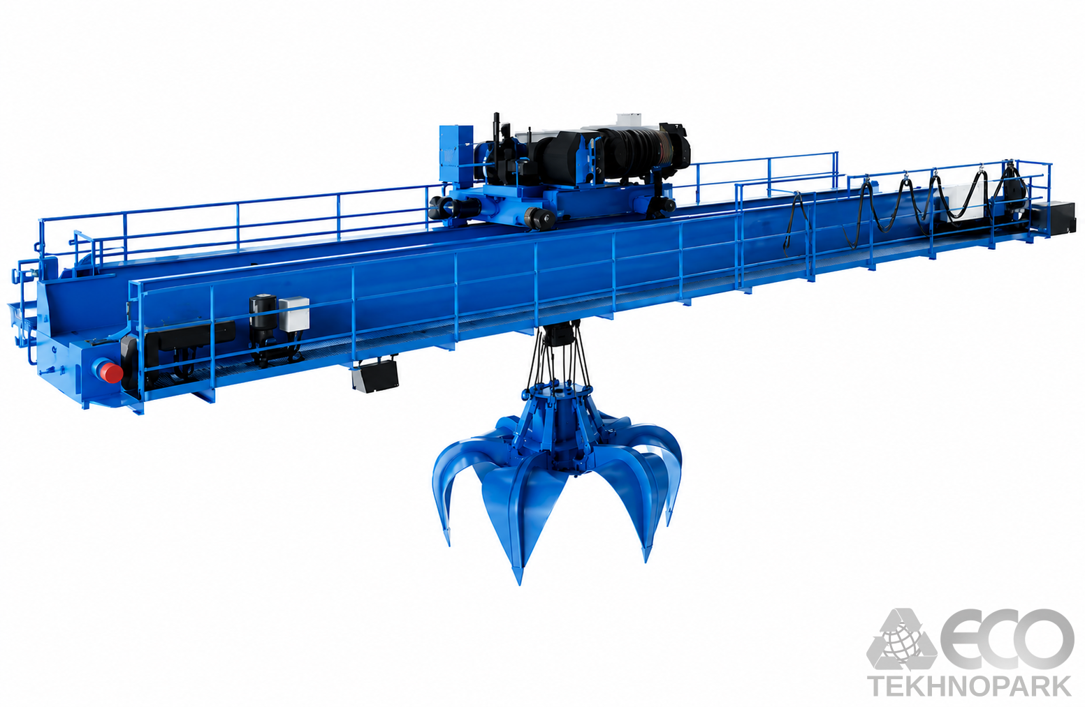 Automatic overhead grab crane