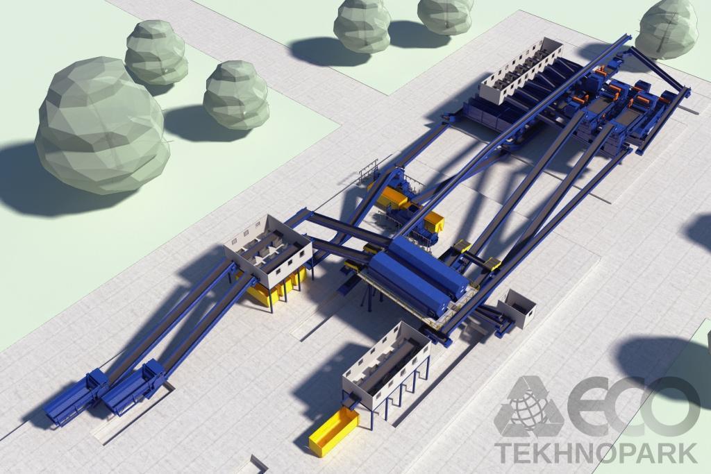 Automatic waste sorting complex