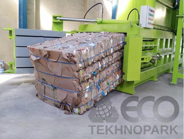 Semi-Automatic baler for recyclables