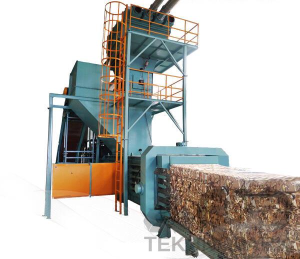 Full automatic industrial baler for recyclables
