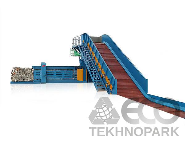 Full automatic industrial baler for recyclables