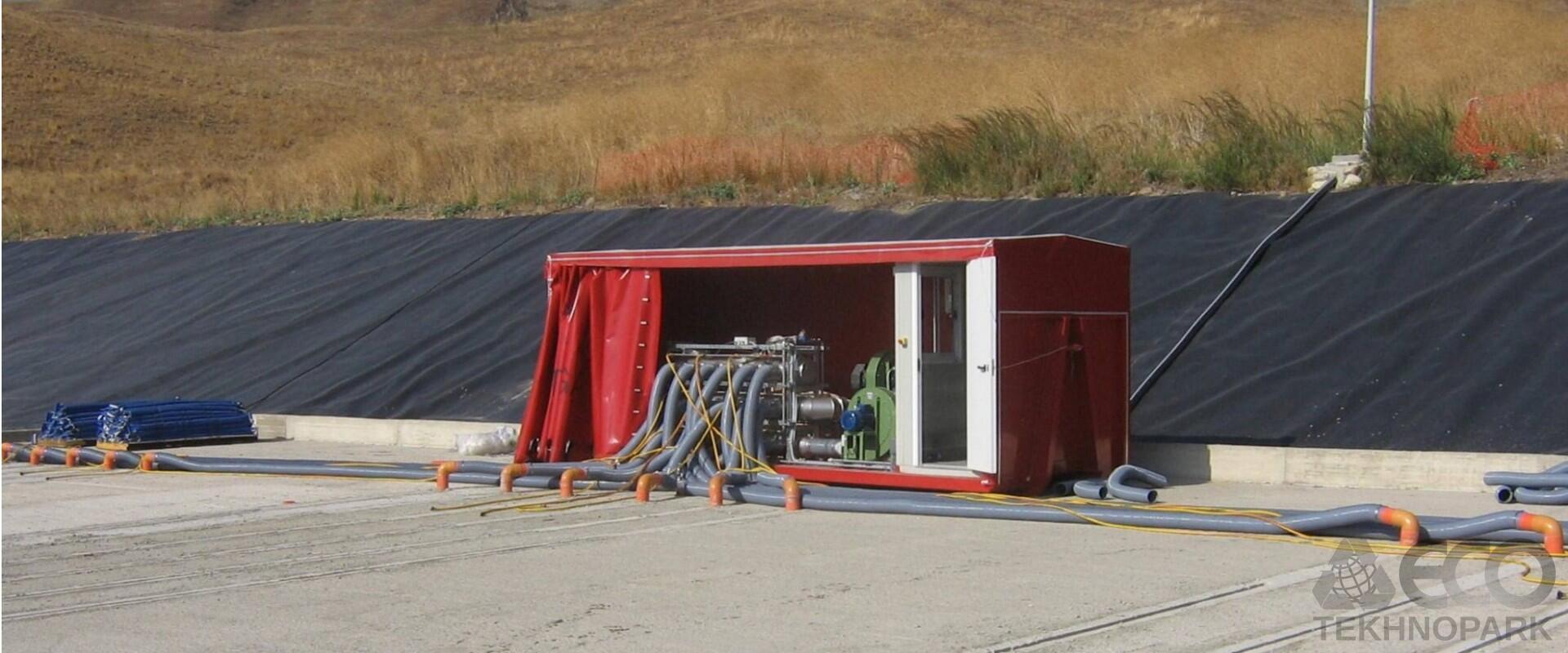 Mobile system to stabilize municipal solid waste (MSW)