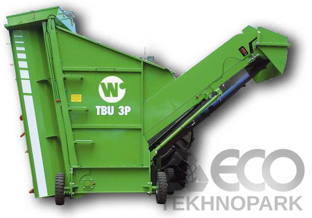 Tractor-pulled compost turner TBU 3P