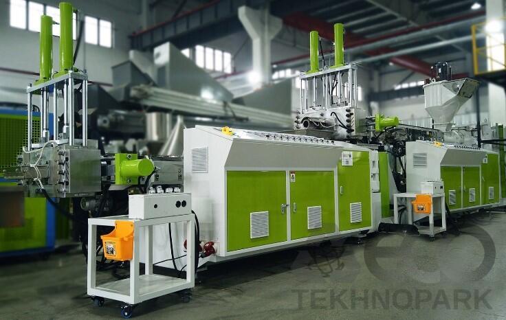 Rigid plastic recycling granulating line