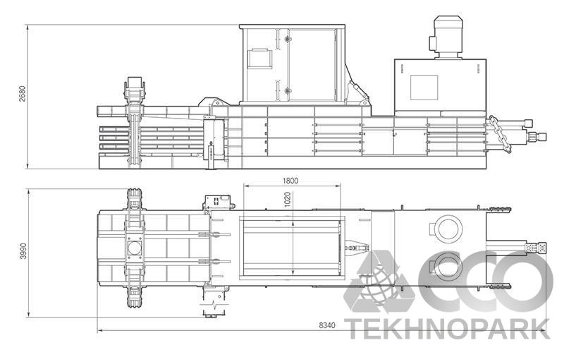 Automatic horizontal press for secondary raw materials GAP-85