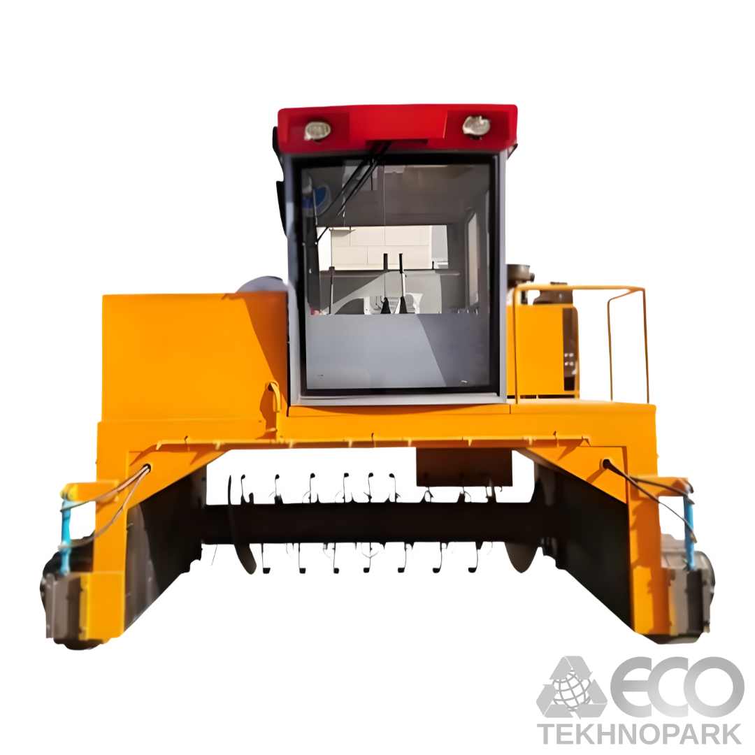 Crawler type compost turner