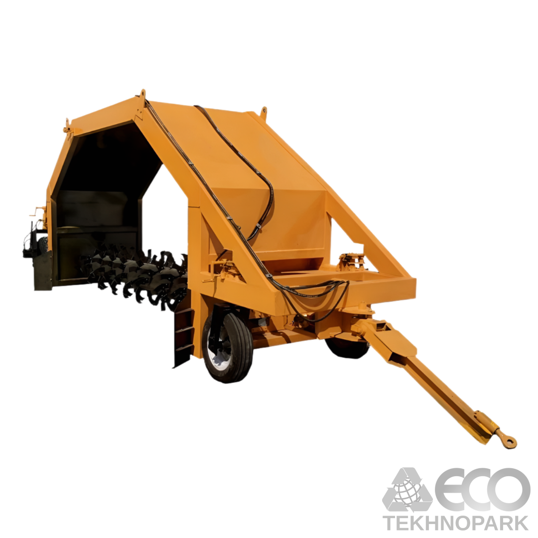 Tractor-pulled compost turner