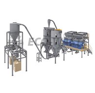 Flakes sorting, blending and packing section