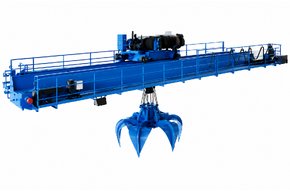 Automatic overhead grab crane