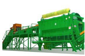 Manual solid waste sorting line