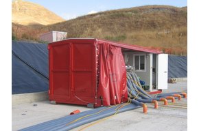 Mobile system to stabilize municipal solid waste (MSW)