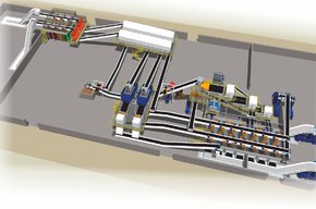 MSW sorting line with 50 TPH output
