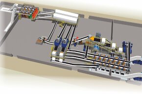 MSW sorting line with 100 TPH output